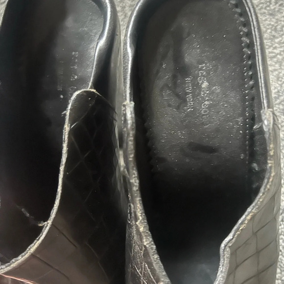 RAG & BONE ENID CROC-STAMPED MULE LEATH BLK SZ 37 RET$495 - Picture 2 of 6